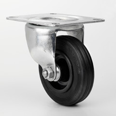 100mm Plate Castor Rubber Wheel